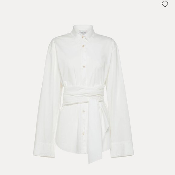 forte forte white shirt with cummerbund - Picture 2 of 7